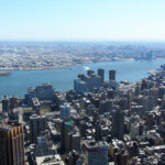 Blick über New York City mit dem Hudson River